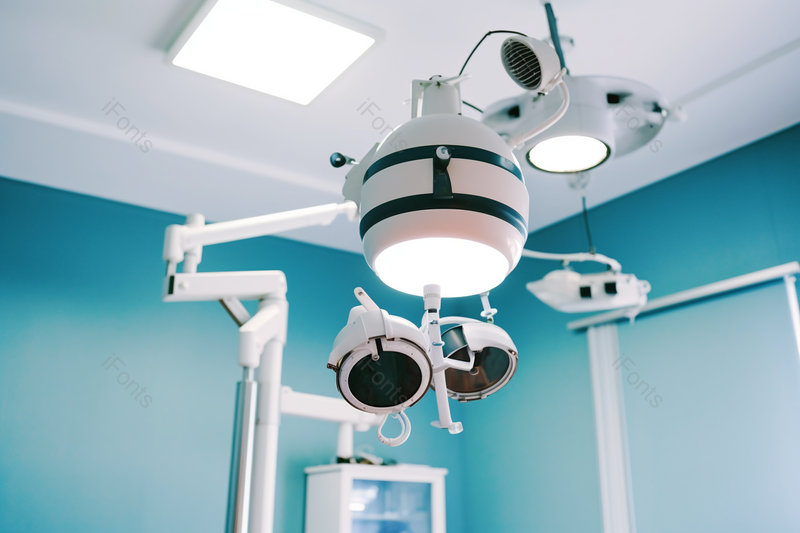 医院医疗设备蓝绿色墙面屋顶摄影图,高清,摄影图,摄影图片,图片大全,摄影图免费下载